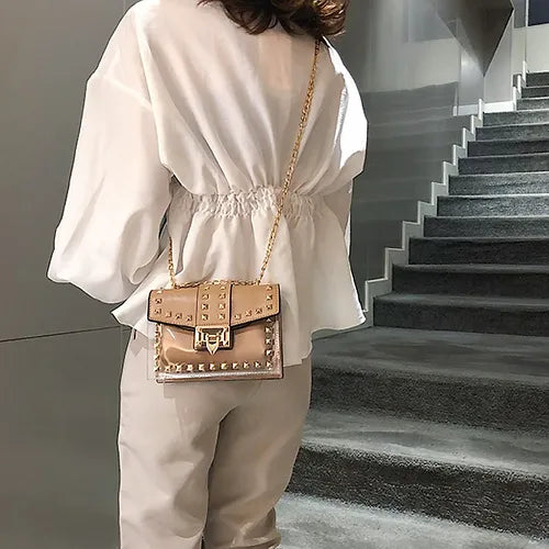 Betty Shoulder Bag -Clear/Tan